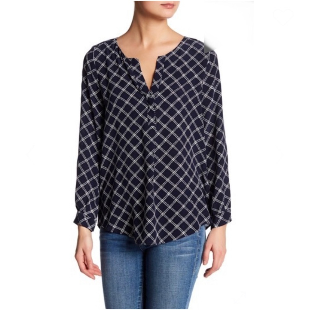 Joie V Neck Silk Printed Blouse Small
